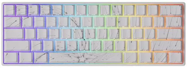 Main image of MONSGEEK FUN60 MAX Rapid Trigger Gaming Keyboard 8k SP Magnetic Switch HE Keyboard Multi-Modes Wireless 60% Nebula White, Glare Magnetic Switch