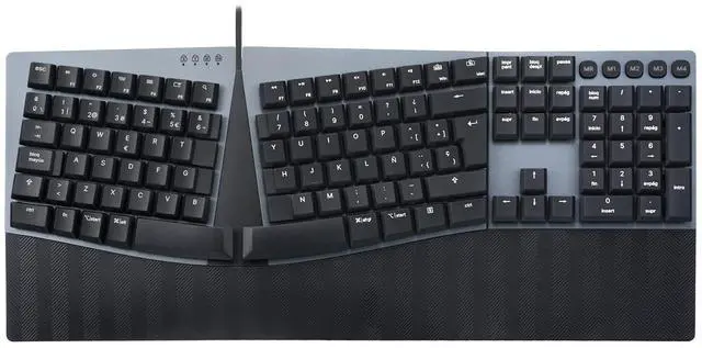 Main image of Perixx PERIBOARD-535BL ES Teclado dividido mecanico ergonomico con Cable - nterruptores Clicky Azules de Bajo perfil - Teclas programables - Compatible con Windows y Mac OS X - Tecla