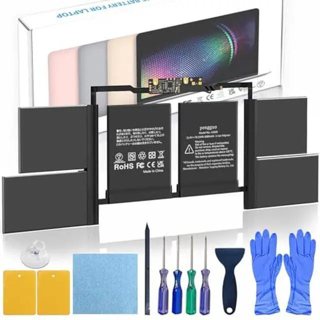Main image of pengguo Battery for MacBook Pro 15 Inch A1707 (Late 2016, Mid 2017), Replacement Laptop Battery Model A1820 EMC 3072 3162 (Upgraded 6.2 Versions)