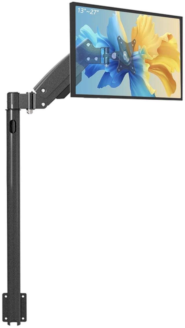Alt view image 3 of 5 - Premium Gas Spring Single Monitor Floor Stand - Adjustable Height, Sturdy TV Mount for 13-27 LCD Monitors - Holds up to 10kgs - Perfect PC Stand for Floor or Sofa Side