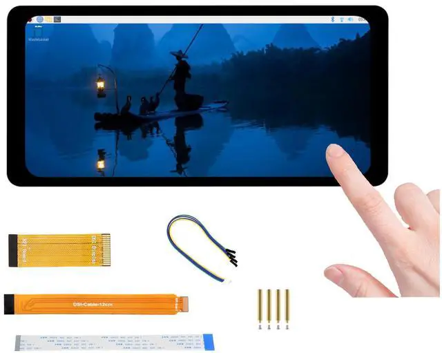 Main image of UeeKKoo 6.25inch DSI LCD Touch Screen 720 x 1560 IPS Capacitive Display Compatible with Raspberry Pi 5/4B/3B+/CM4/3+/3, Optical Bonding Toughened Glass Panel, DSI Interface, 5-Point Touch