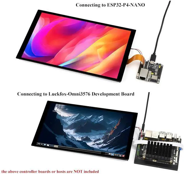 Alt view image 5 of 5 - UeeKKoo 10.1inch DSI LCD, 10-Point Capacitive Touch Screen Compatible with Raspberry Pi 5/4B/3B+/3A+/CM5/CM4/CM3+/CM3/RK3506/RK3576/ESP32-P4, 800x1280 IPS Display Panel, DSI Interface