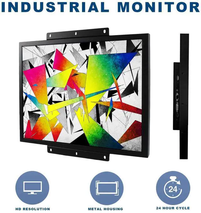 Alt view image 2 of 5 - VSDISPLAY 19'' 1280x1024 IPS LCD Touchscreen Monitor 4:3 with VGA DVI Input for DIY Gaming/PC/Industrial Extra Display