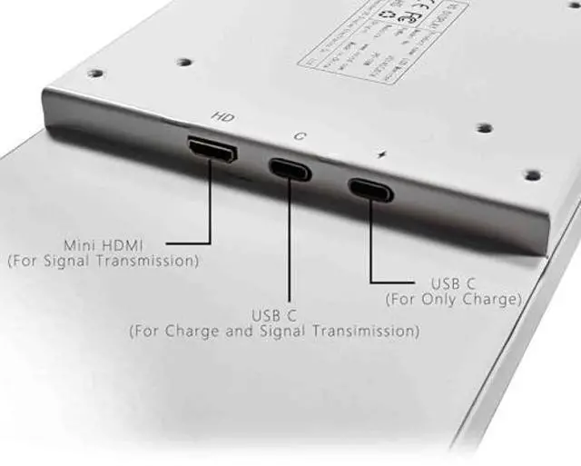Alt view image 5 of 5 - VSDISPLAY 14.5 Inch White LCD Monitor 2560x720 2K Resolution USB-C Stretched Bar Display for Computer PC Case GPU CPU Secondary Screen