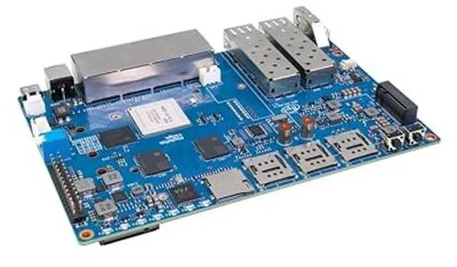 Alt view image 4 of 5 - Banana Pi BPI-R4 WiFi 7 Wireless Dual-Band WiFi Router Board OpenWRT, with MediaTek MT7988A (Filogic 880) SoC, Support 2X 10GbE SFP and 4X GbE Gigabit Ethernet for NAS Smart Home Gateway (Bundle2)