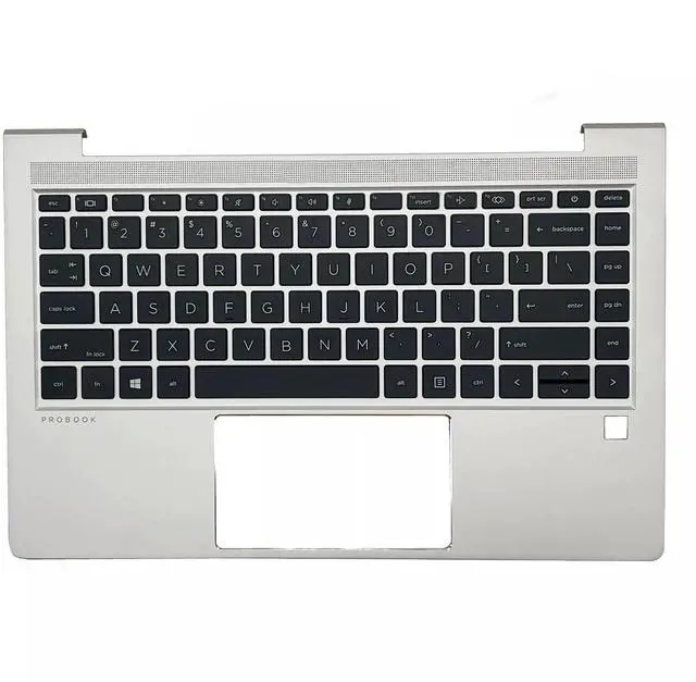 Main image of Wzqrps New Replacement for HP Probook 440 445 G9 G8 Laptop Upper Case Palmrest Keyboard Assembly Part N01286-001 N01287-001 M23770-001 M23769-001 Silver (440 445 G9 G8 Non-Backlit Keyboard)