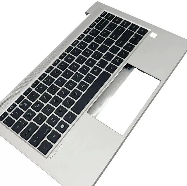 Alt view image 3 of 5 - Wzqrps New Replacement for HP Probook 440 445 G9 G8 Laptop Upper Case Palmrest Keyboard Assembly Part N01286-001 N01287-001 M23770-001 M23769-001 Silver (440 445 G9 G8 Non-Backlit Keyboard)
