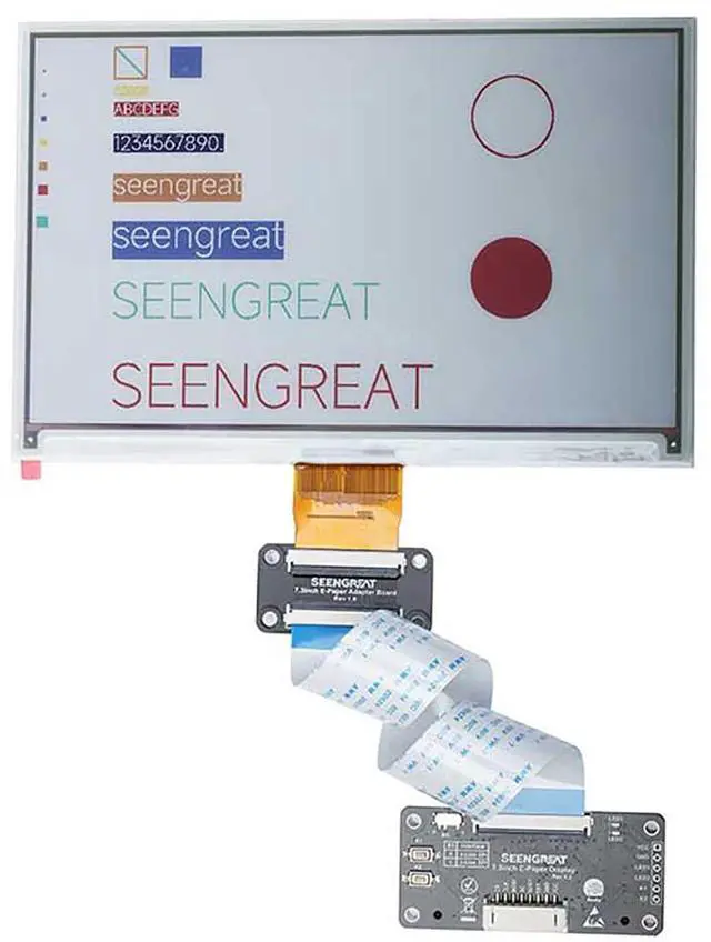 Alt view image 3 of 5 - 7.3 Inch 7 Color e-Paper Display for Raspberry Pi/Arduino/STM32 Advanced Color ePaper 800x480 Pixels with Driver Board E-Ink Screen