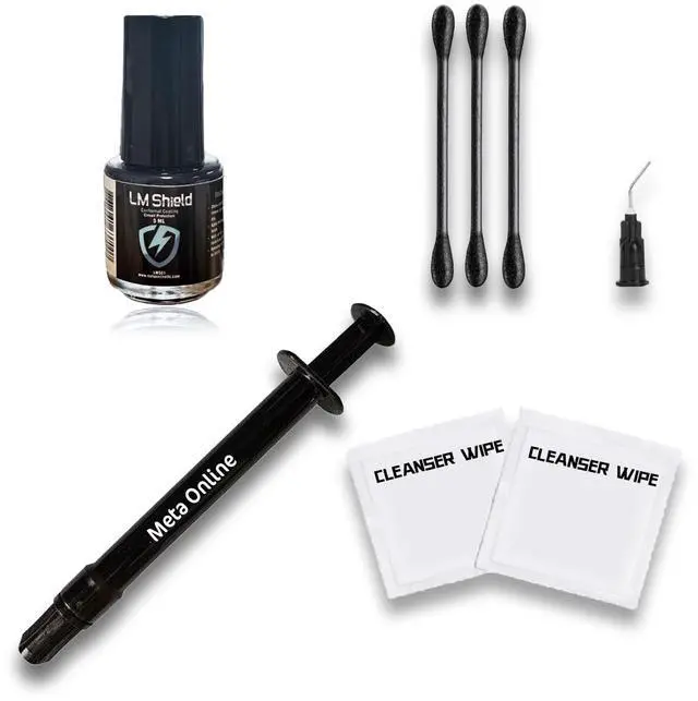 Main image of Liquid Metal Thermal Paste(1.5Gram) - 130WmK - Liquid Metal Shield(5ml) Bundle - for PC, Laptop CPU GPU High Temp. Circuit Protector