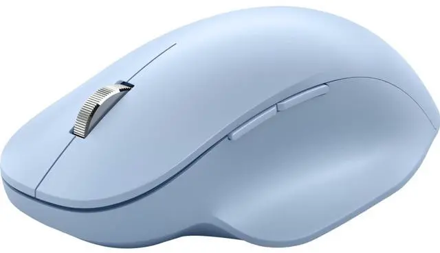 Alt view image 2 of 3 - Microsoft Bluetooth Ergonomic Mouse - Pastel Blue - with thumb rest, precise tracking, and customizable buttons