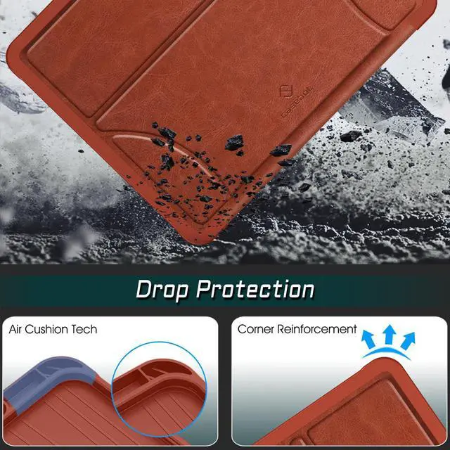 Alt view image 5 of 5 - Fintie Magnetic Stand Case for iPad Pro 13-inch (M4) 2024 - Multiple Angles Shockproof Rugged Soft TPU Cover with Pencil Holder, Auto Sleep/Wake, Brown