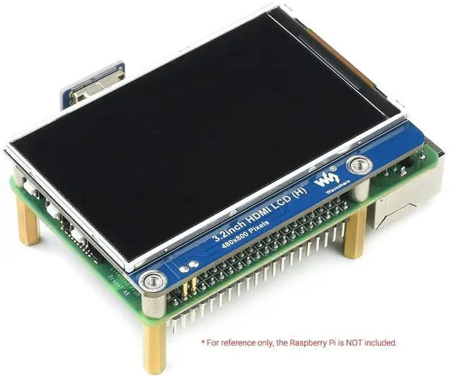Alt view image 4 of 5 - waveshare 3.2inch IPS LCD Display (H) for Raspberry Pi 4B/3B+/3B/2B/Zero/Zero W/Zero WH and Jetson Nano and Windows 11/10/8.1/8/7, 480x800 Pixel, Adjustable Brightness, No Touch