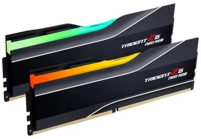 Main image of G.SKILL Trident Z5 Neo RGB Series (AMD Expo & Intel XMP 3.0) DDR5 RAM 64GB (2X 32GB) 6000MT/s CL36-36-36-96 1.35V Desktop Computer Memory U-DIMM - Matte Black (F5-6000J3636F32GX2-TZ5NR)