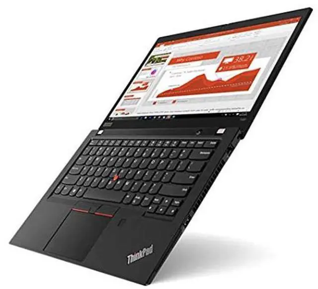 Alt view image 3 of 5 - Lenovo ThinkPad T490 Laptop (20N2-001YUS) Intel i5-8265U, 8GB DDR4 RAM, 256GB SSD, 14-inch FHD 1920x1080, Win10 Pro, 720p Webcam, Fingerprint Reader