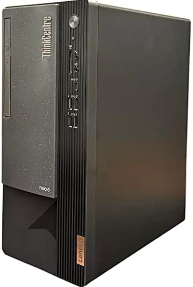 Alt view image 4 of 5 - Lenovo ThinkCentre Neo 50T Gen 3 Tower Computer - Intel i7-12700K, 32GB Ram, 1TB NVMe SSD, DisplayPort, HDMI, VGA, DVD-RW, USB Type-C, Card Reader, Wi-Fi, Bluetooth - Windows 11 Pro, Black Desktop