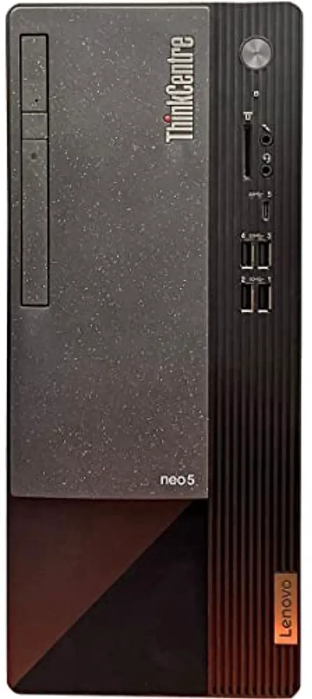 Alt view image 5 of 5 - Lenovo ThinkCentre Neo 50T Gen 3 Tower Computer - Intel i7-12700K, 32GB Ram, 1TB NVMe SSD, DisplayPort, HDMI, VGA, DVD-RW, USB Type-C, Card Reader, Wi-Fi, Bluetooth - Windows 11 Pro, Black Desktop