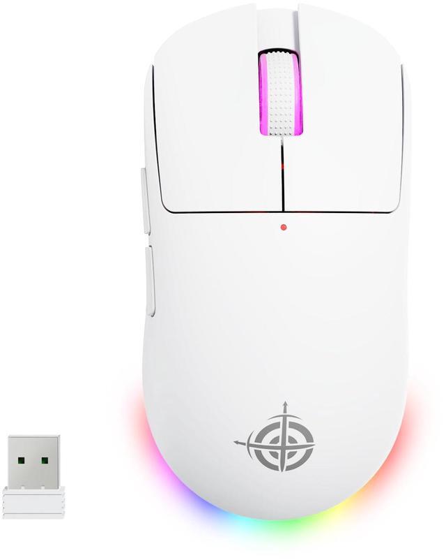 Main image of MAGIC-REFINER G6 Wireless Gaming Mouse,24000 DPI Adjustable,72g Lightweight Mouse,1000Hz Polling Rate,Tir-Mode BT/2.4G/ Wired Gaming Mouse,750mAh Battery,with Grip Tape for Gamer/Office/PC/Mac,White