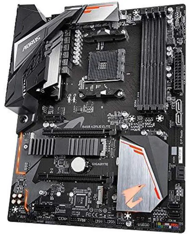 Alt view image 4 of 5 - Gigabyte B450 Aorus Elite Motherboard Intel AMD B450 Socket AM4