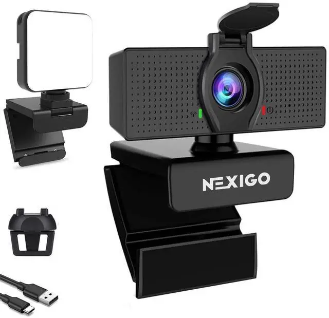 Main image of NexiGo 1080P Business Webcam Kits, N60 HD Web Camera with Microphone and Privacy Cover, Software Control, Enhanced Video Conference Lighting Kit with Webcam Style Clip, for Zoom/Skype/Teams