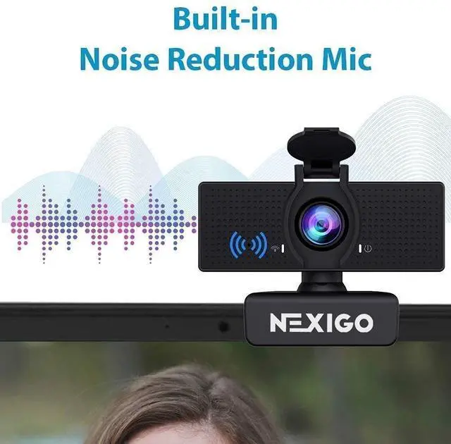Alt view image 2 of 5 - NexiGo 1080P Business Webcam Kits, N60 HD Web Camera with Microphone and Privacy Cover, Software Control, Enhanced Video Conference Lighting Kit with Webcam Style Clip, for Zoom/Skype/Teams