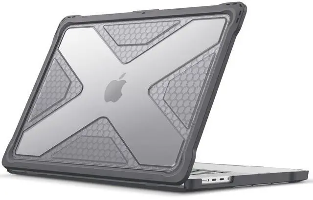 Main image of Fintie Case for MacBook Pro 16 Inch A3403 A3186 A2991 A2780 A2485 (2024 2023 2022 2021) - Heavy Duty Rugged Hard Shell Cover with TPU Bumper for MacBook Pro 16" M4/M3/M2/M1 Pro/Max Chip, Gray