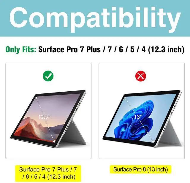 Alt view image 3 of 5 - ProCase 2 Pack Screen Protector for Surface Pro 7 Plus/Surface Pro 7 / Pro 6 / Pro 5 / Pro 4 Bundle with Privacy Screen Protector for Surface Pro 7 Plus, Pro 7, Pro 6, Pro 5, Pro 4