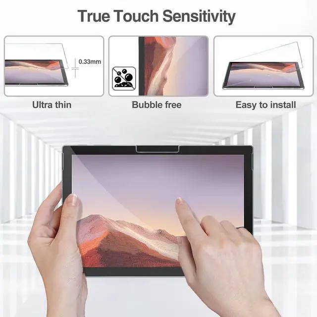Alt view image 5 of 5 - ProCase 2 Pack Screen Protector for Surface Pro 7 Plus/Surface Pro 7 / Pro 6 / Pro 5 / Pro 4 Bundle with Privacy Screen Protector for Surface Pro 7 Plus, Pro 7, Pro 6, Pro 5, Pro 4