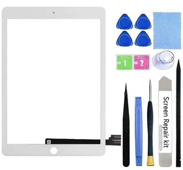 Main image of Touch Screen Digitizer Replacement for iPad pro 9.7 A1673 A1674 A1675 Front Glass Assembly(Not LCD) with Pre-Installed Adhesive,Tools Kit,White