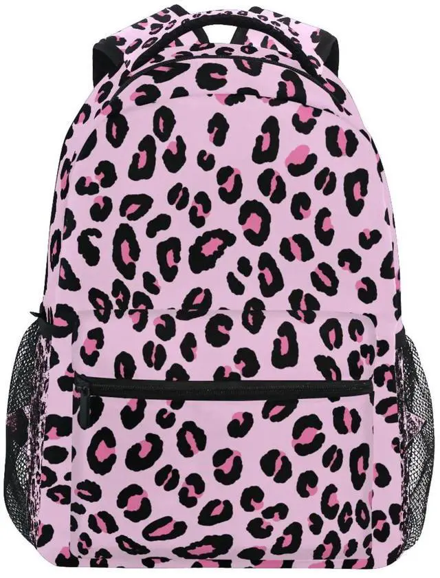 ALAZA Leopard Print Cheetah Pink Backpacks for Girls Boys