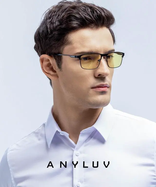 Alt view image 2 of 5 - ANYLUV Blue Light Glasses for Men/Women, Lightweight Blue Light Blocking Glasses, Anti-Eye Strain Computer Glasses for Gaming