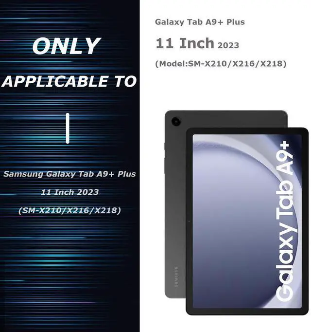 Alt view image 2 of 5 - ATOOZ Cover for Galaxy Tab A9 Plus Tablet 2023,Compatible with Samsung Tab A9 Plus 11 Inch Case with Adjustable Stand & Auto Sleep/Wake SM-X210/X216/X218 Black