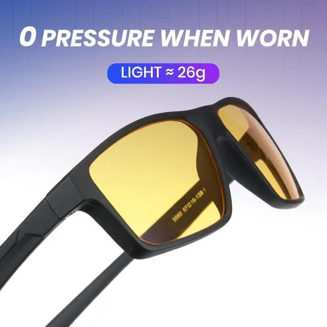 Alt view image 4 of 5 - Cyxus Yellow-Tinted Blue Light Blocking Glasses for Men Women Gaming Glasses Reduce Eye Strain Sleep Better(8303Y02 Yellow Lens Black Frame)