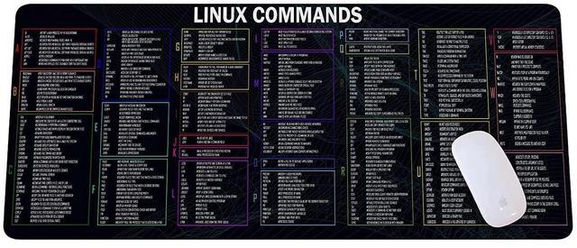 Main image of Linux Commands Long Linux Cheat Sheet Mouse Mat for Software Engineers Hackers and Programmers Software Computer Accessories Gamer Mouse pad, Laptop Pad Mat QDH