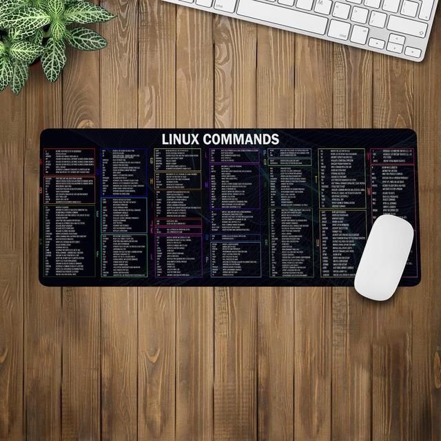 Alt view image 2 of 5 - Linux Commands Long Linux Cheat Sheet Mouse Mat for Software Engineers Hackers and Programmers Software Computer Accessories Gamer Mouse pad, Laptop Pad Mat QDH