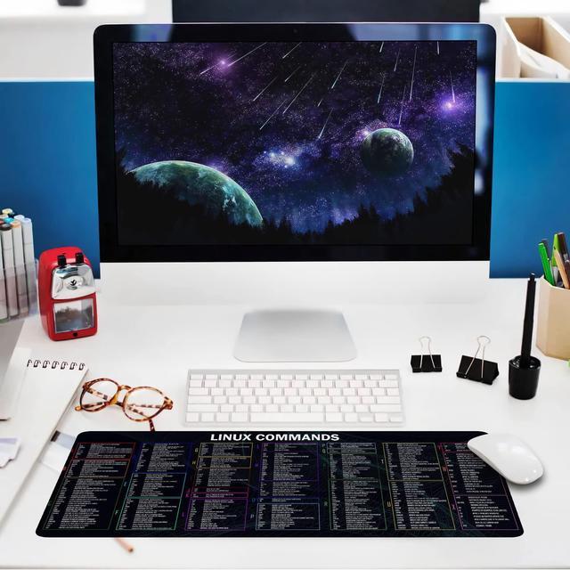 Alt view image 5 of 5 - Linux Commands Long Linux Cheat Sheet Mouse Mat for Software Engineers Hackers and Programmers Software Computer Accessories Gamer Mouse pad, Laptop Pad Mat QDH