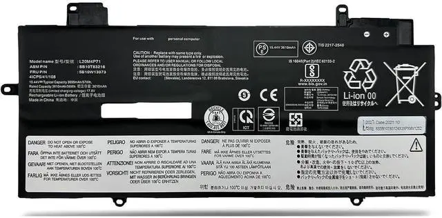 Main image of HBFVG L20C4P71 L20M4P71 L20D4P71 L20L4P71 Laptop Battery Replacement for Lenovo ThinkPad X1 Carbon 9th 10th 11th Gen,ThinkPad X1 Yoga 6th 7th 8th Gen 2021 2022 Series(15.44V 57Wh)