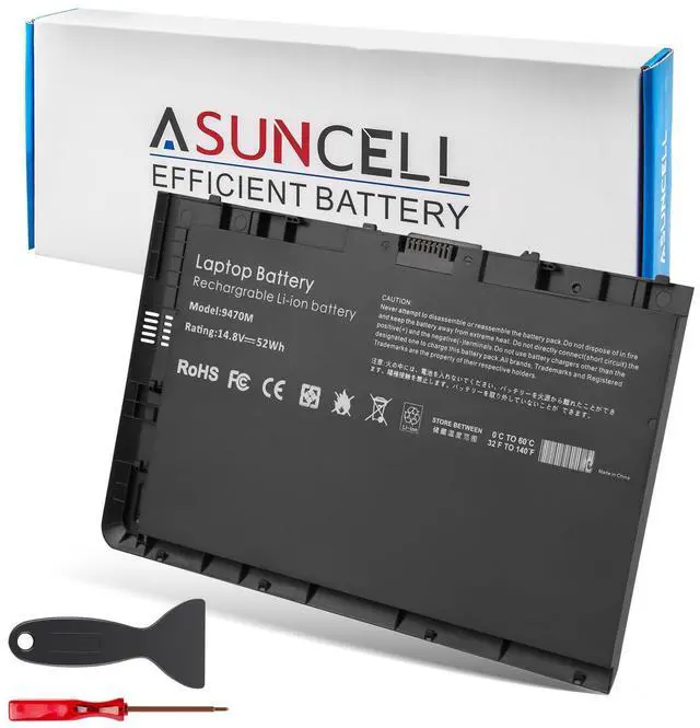 Main image of ASUNCELL BT04XL 14.8V 52WH Notebook Battery for HP EliteBook Folio 9470 9470M 9480m Ultrabook BT04 BA06 HSTNN-IB3Z HSTNN-I10C 687945-001 H4Q47AA 687517-241 HSTNN-DB3Z 687517-171 BA06XL H4Q48AA