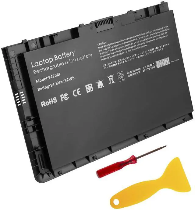 Alt view image 2 of 5 - ASUNCELL BT04XL 14.8V 52WH Notebook Battery for HP EliteBook Folio 9470 9470M 9480m Ultrabook BT04 BA06 HSTNN-IB3Z HSTNN-I10C 687945-001 H4Q47AA 687517-241 HSTNN-DB3Z 687517-171 BA06XL H4Q48AA