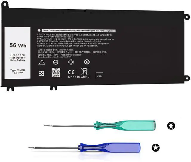 Main image of 56WH 33YDH Laptop Battery for Dell Inspiron 17 7000 7773 7778 7779 7786 15 7577 G3 3579 3779 G5 5587 G7 7588 Series Latitude 13 3380 14 3490 15 3580 3590 Series PVHT1 P72F P30E 81PF3 081PF3 P30E001