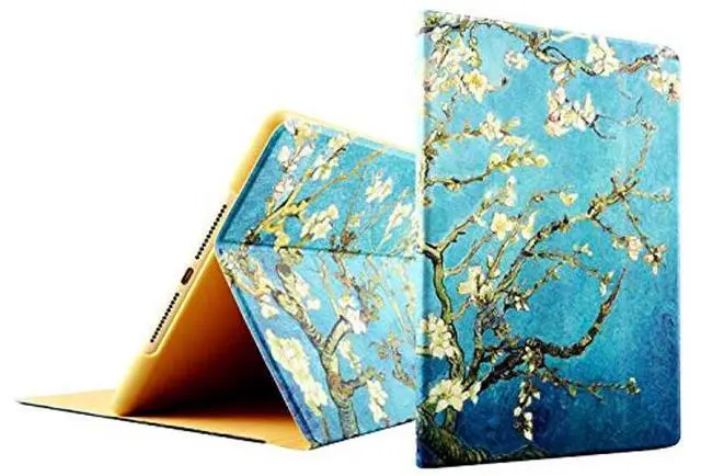 Alt view image 3 of 5 - DuraSafe Cases for iPad 9.7 Inch 5/6 Gen 2017/2018 & Air 1 / Air 2 [ A1893 A1954 A1822 A1823 A1566 A1567 A1474 A1475 ] Printed Smart Cover Slim Folio - Blossom