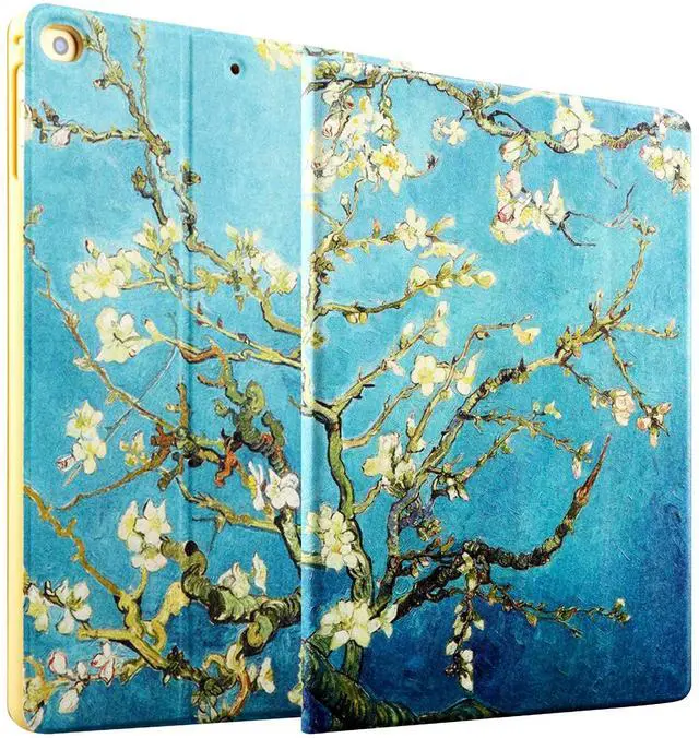 Alt view image 4 of 5 - DuraSafe Cases for iPad 9.7 Inch 5/6 Gen 2017/2018 & Air 1 / Air 2 [ A1893 A1954 A1822 A1823 A1566 A1567 A1474 A1475 ] Printed Smart Cover Slim Folio - Blossom