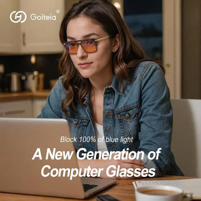 Alt view image 3 of 5 - Goiteia 100% Orange Blue Light Blocking Glasses- Oversized Polarized Sunglasses Over Glasses Women Men