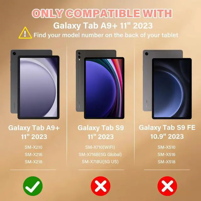 Alt view image 3 of 5 - for Samsung Galaxy Tab A9+/ A9 Plus Case for Kids Girls, Galaxy Tab A9 Plus 11 inch 2023 Table Case with Screen Protector, Protective Cover with Butterfly Stand Shoulder Strap,Multicolor