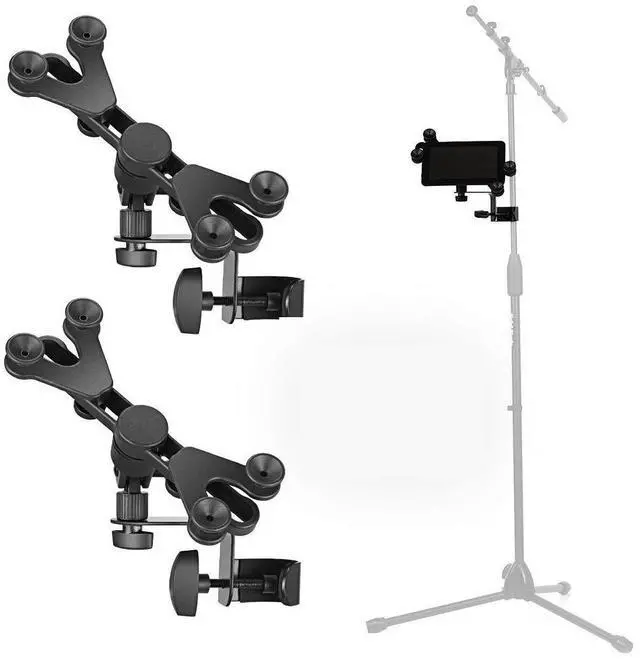 Main image of Pack of 2 Tablet Holder - Hola! Music Microphone Music Stand Tablet/Smartphone Holder Mount - Fits Devices from 6 to 15 Inch