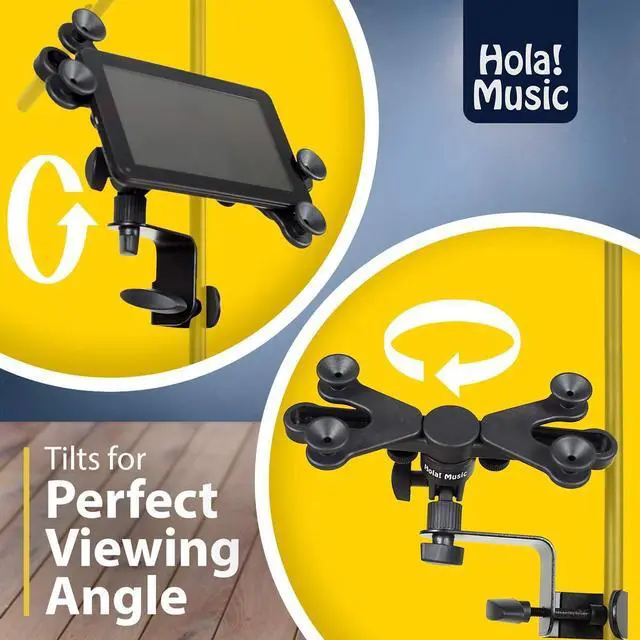 Alt view image 5 of 5 - Pack of 2 Tablet Holder - Hola! Music Microphone Music Stand Tablet/Smartphone Holder Mount - Fits Devices from 6 to 15 Inch