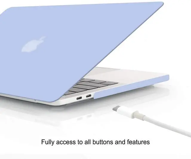 Alt view image 4 of 5 - iCasso Compatible with MacBook Pro 13 inch Case A2338 M2/M1/A2289/A2251/A2159/A1989/A1706/A1708,Hard Shell Case,Sleeve,Screen Protector,Keyboard Cover for MacBook Pro 13'' with Small Bag - Blue