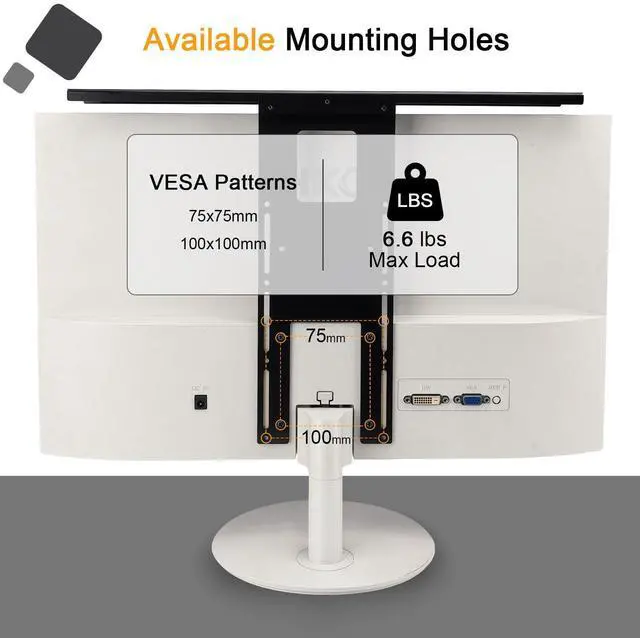 Alt view image 2 of 5 - IFCASE Above/Behind Desk Monitor Shelf Mount Holds SLR Camera, Light Webcam, Microphone Fits VESA 75mm 100mm Compatible with Monitor Arm (Black, Shelf with Tripod Head)