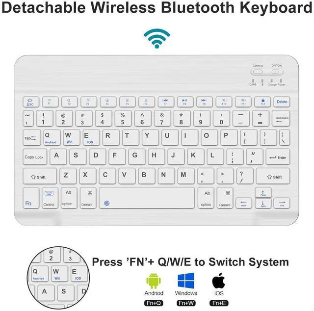 Alt view image 3 of 5 - IVEOPPE Keyboard Case for iPad 10.2" 9th/8th/7th Gen, for iPad Air 10.5"(3rd Gen)/for iPad Pro 10.5 in,Detachable Wireless Stand Folio Case for iPad with Keyboard, Auto Sleep/Wake,Light Purple