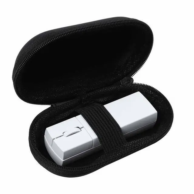 Alt view image 2 of 5 - Justdfine Wireless Mini Rechargeable Travel Mouse, 2.4G Ultra Slim Portable Computer Mouse with Receiver Storage for Laptop/PC/Mac - White
