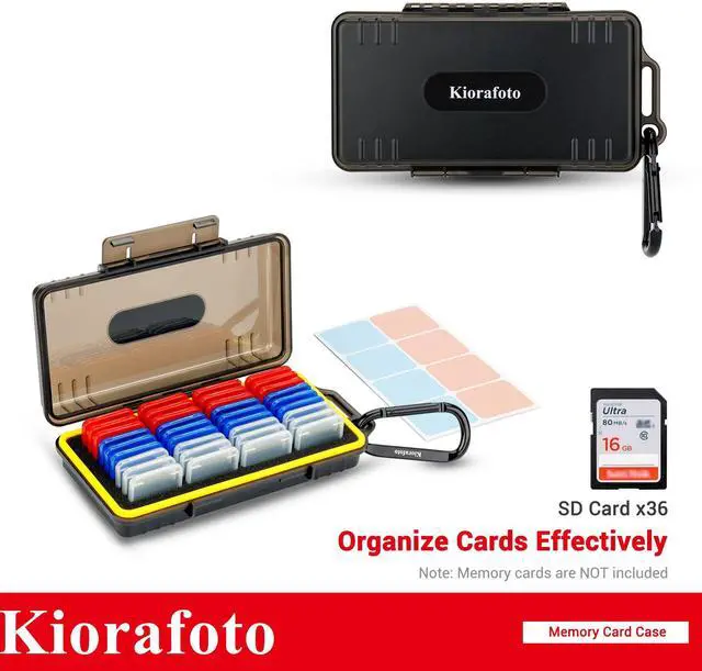 Alt view image 2 of 5 - Big SD Card Case + Plastic Card Case:Memory Card Case Holder with 24 PCS Multi-Color Clear SD Card Case